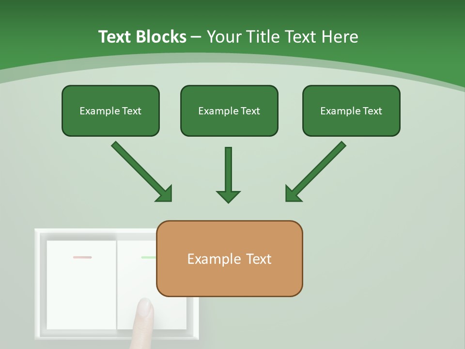 Save White Green PowerPoint Template
