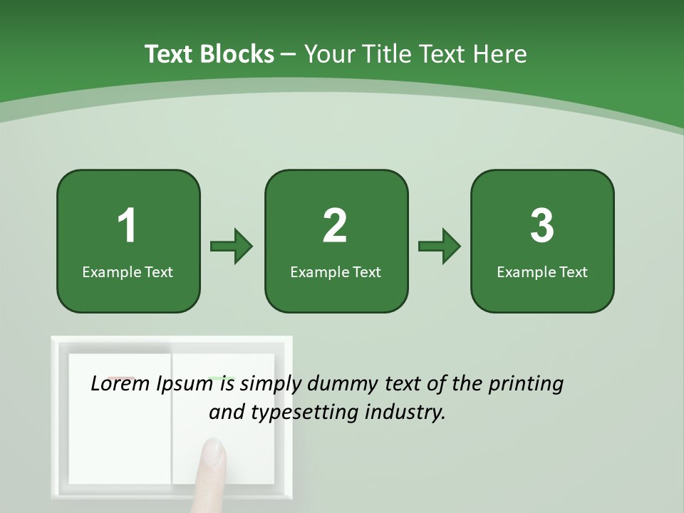 Save White Green PowerPoint Template