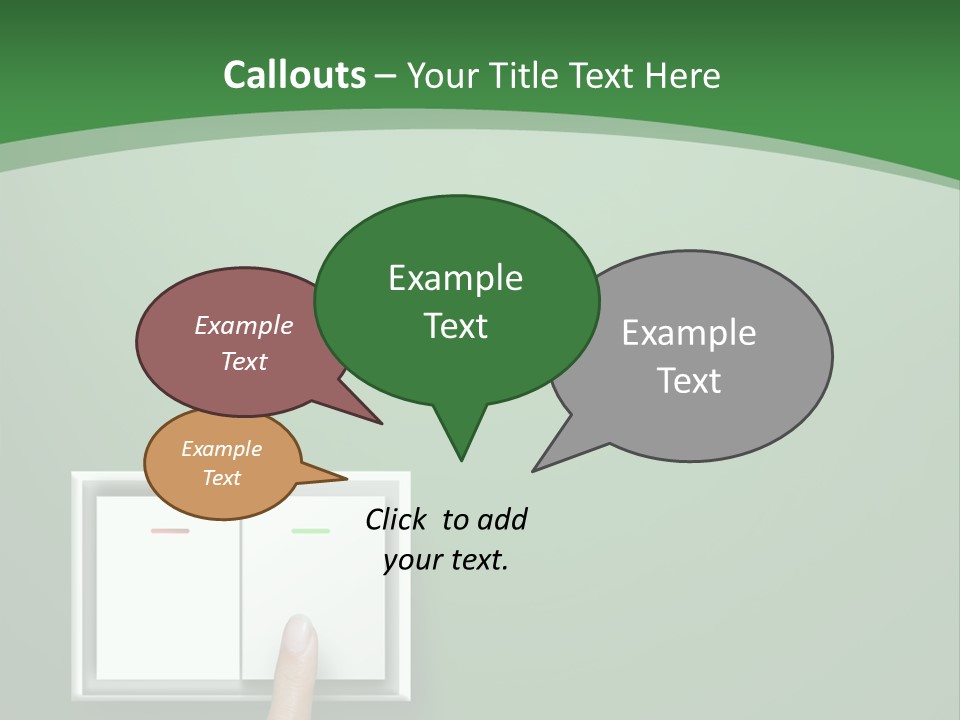 Save White Green PowerPoint Template