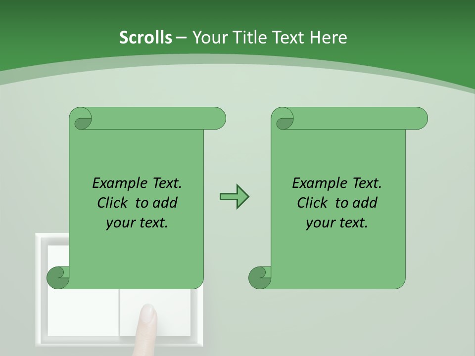 Save White Green PowerPoint Template