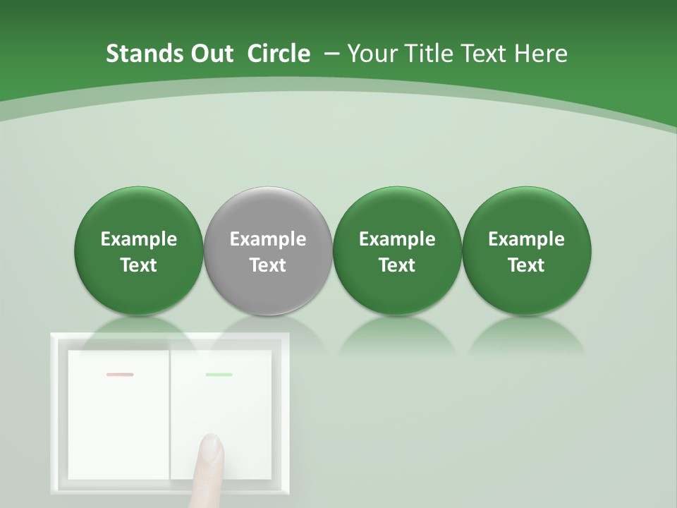 Save White Green PowerPoint Template