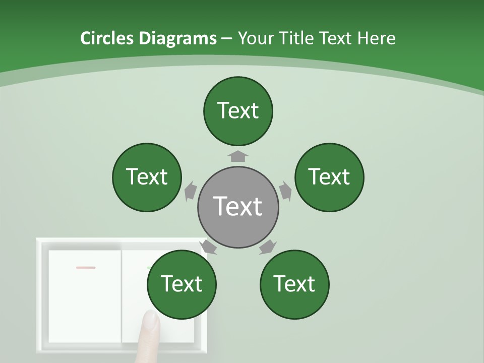 Save White Green PowerPoint Template