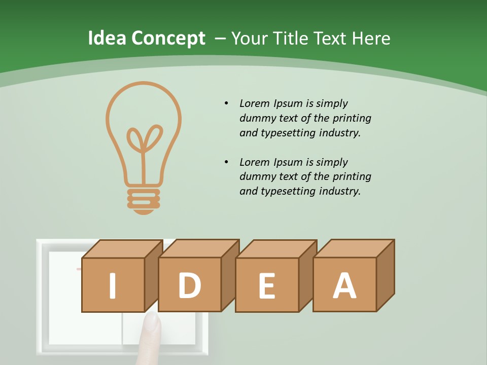 Save White Green PowerPoint Template
