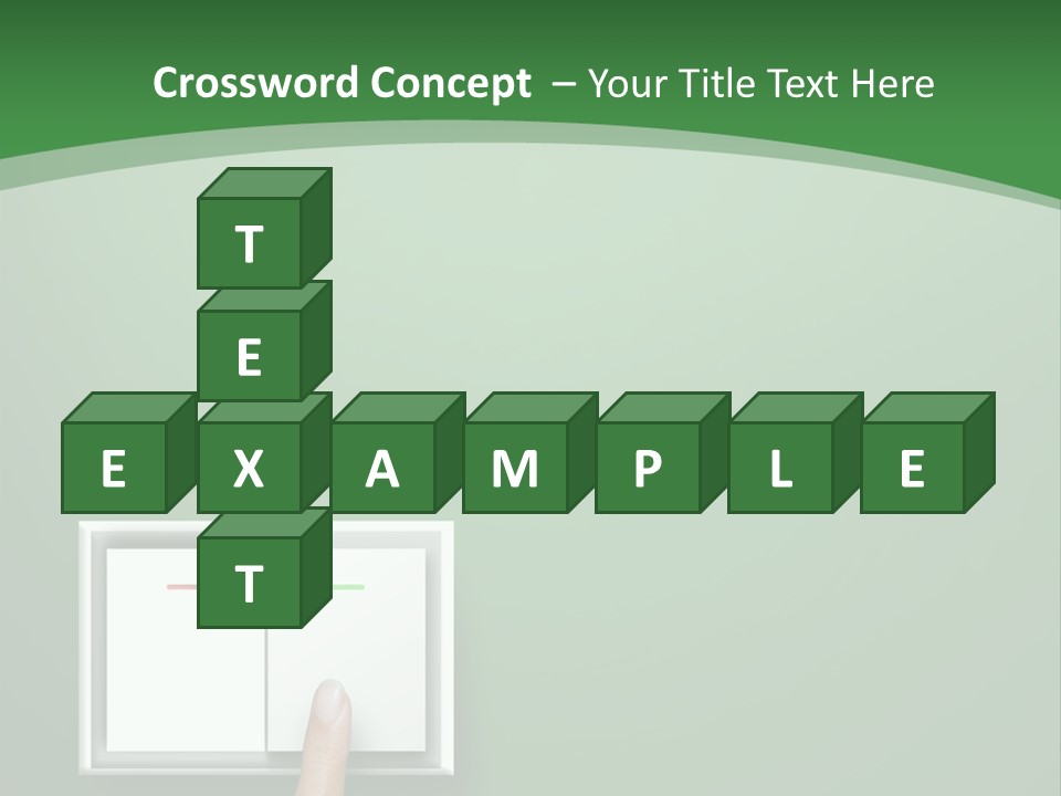 Save White Green PowerPoint Template