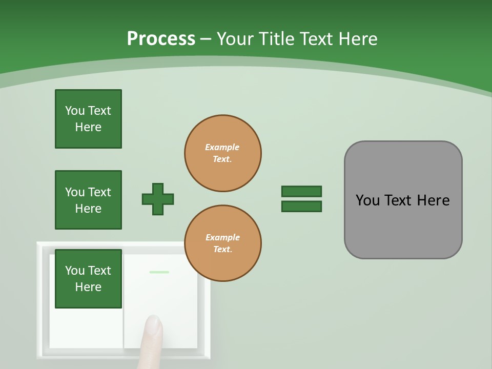 Save White Green PowerPoint Template