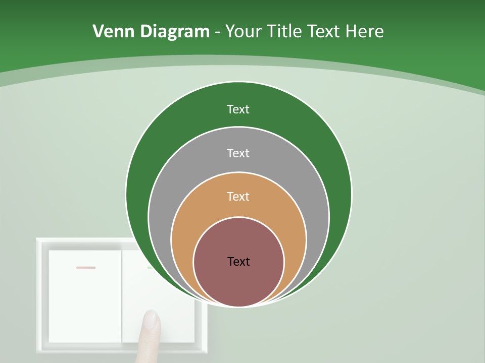 Save White Green PowerPoint Template