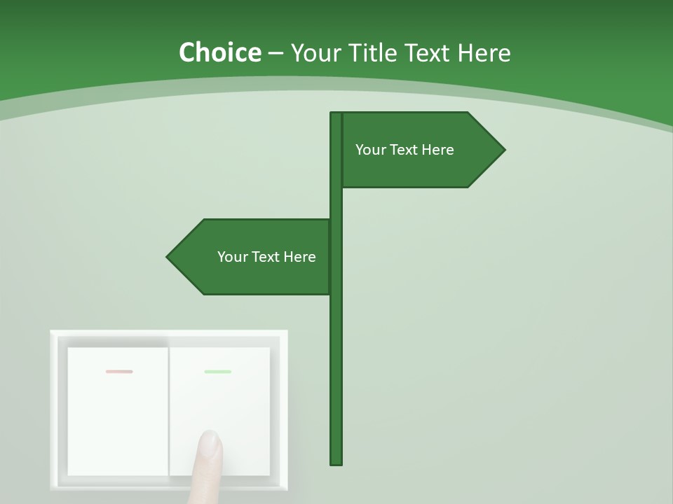 Save White Green PowerPoint Template