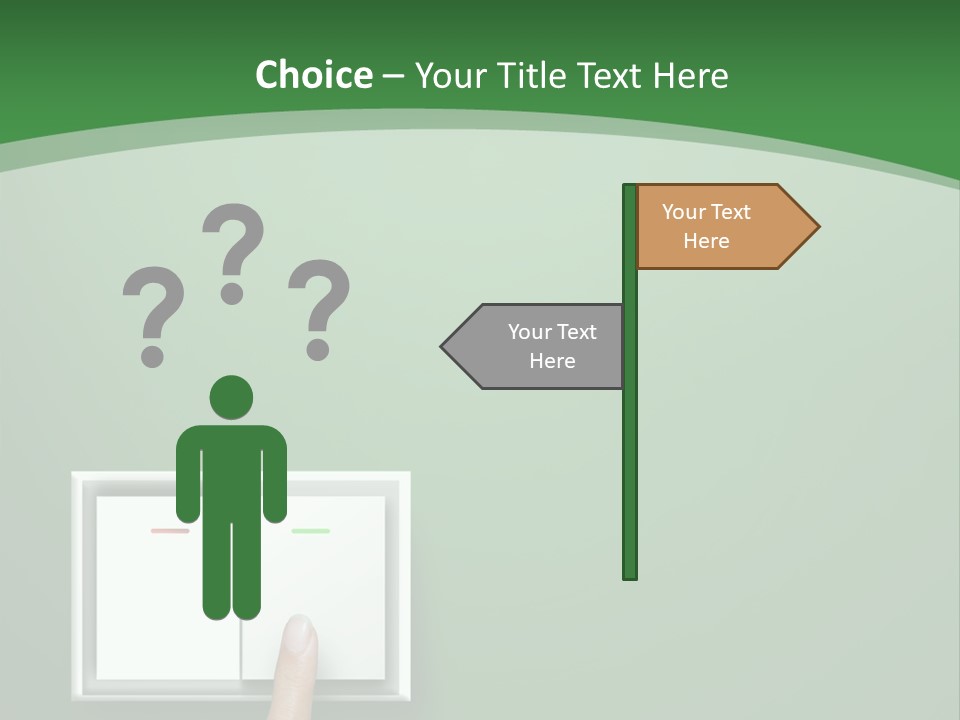 Save White Green PowerPoint Template