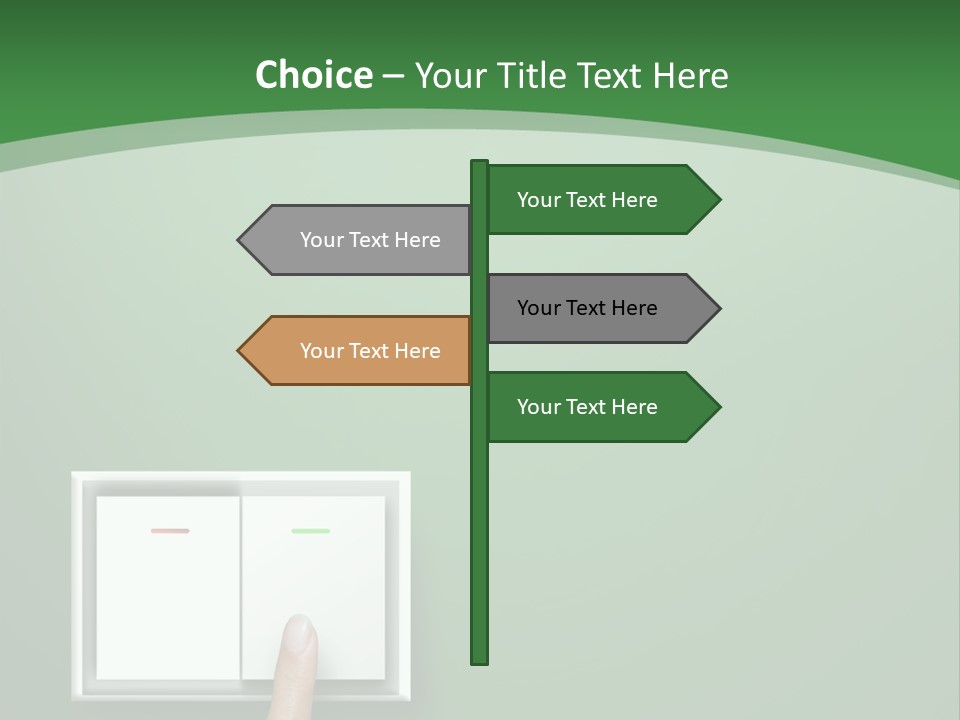 Save White Green PowerPoint Template