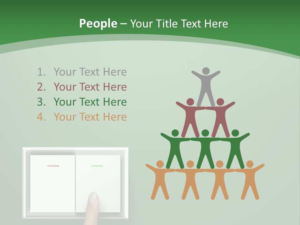 Save White Green PowerPoint Template