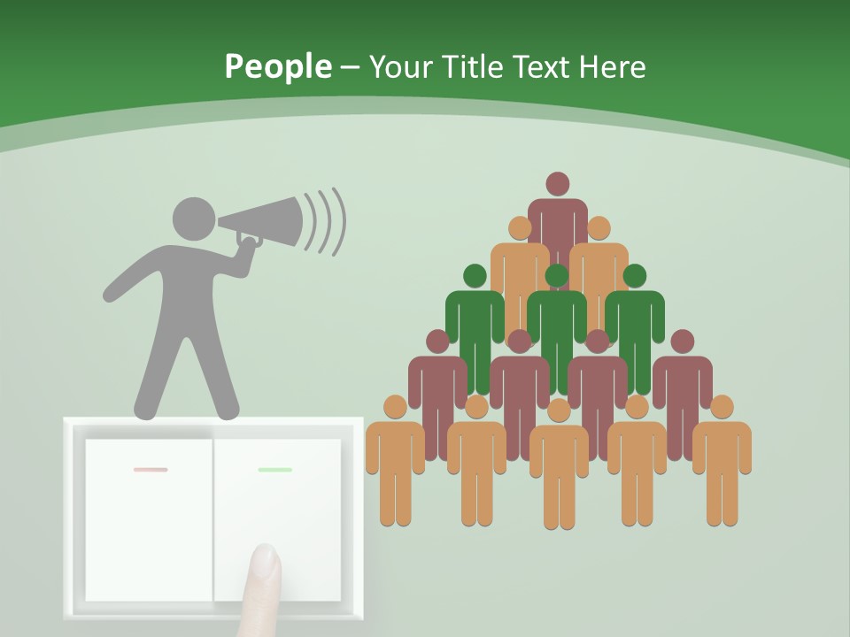 Save White Green PowerPoint Template