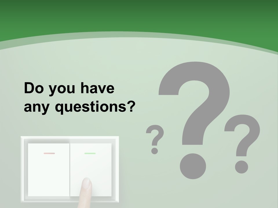 Save White Green PowerPoint Template