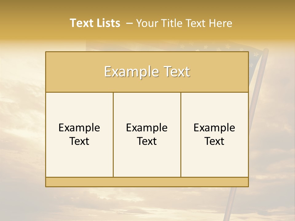 An American Flag On A Pole With A Cloudy Sky In The Background PowerPoint Template