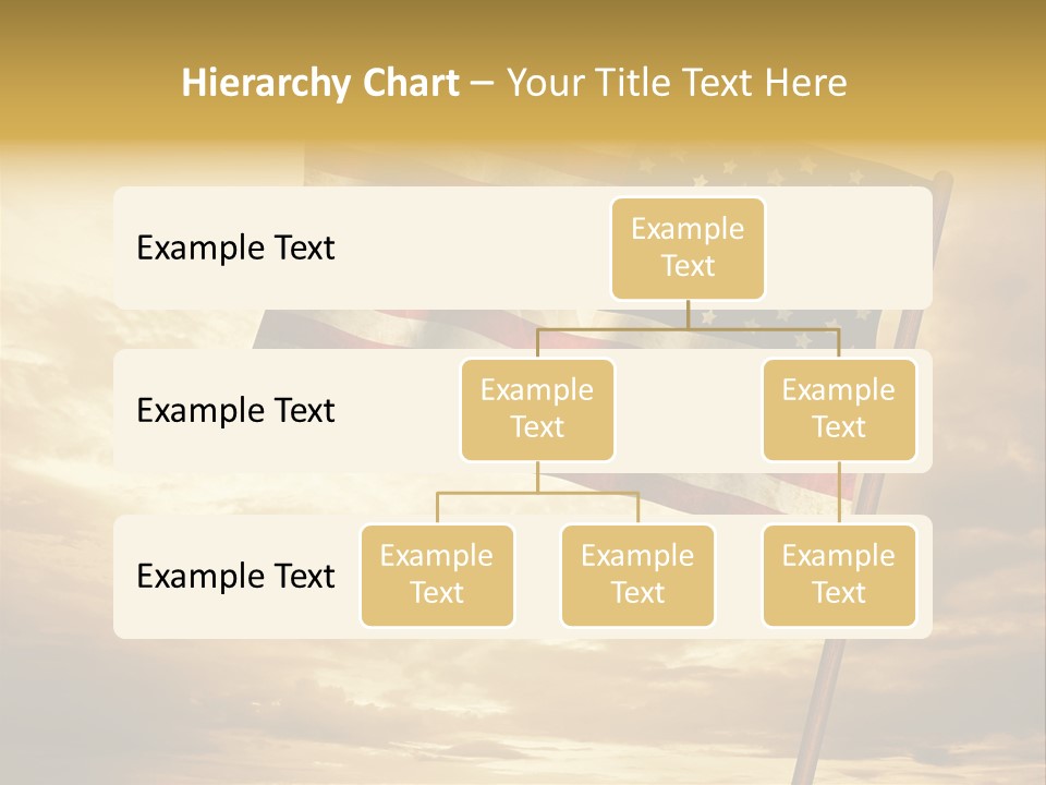 An American Flag On A Pole With A Cloudy Sky In The Background PowerPoint Template