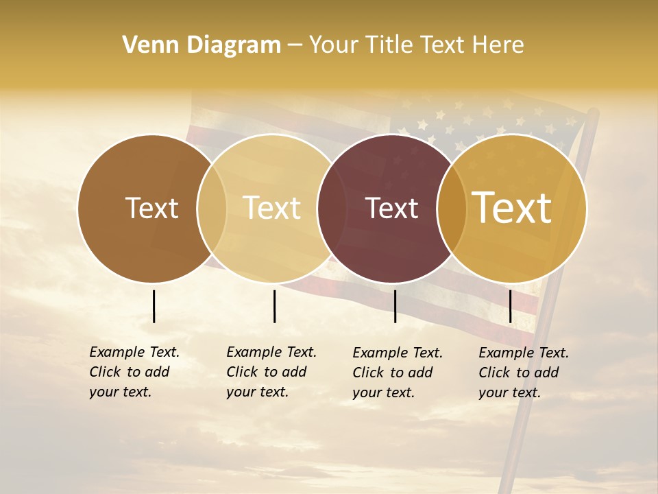 An American Flag On A Pole With A Cloudy Sky In The Background PowerPoint Template