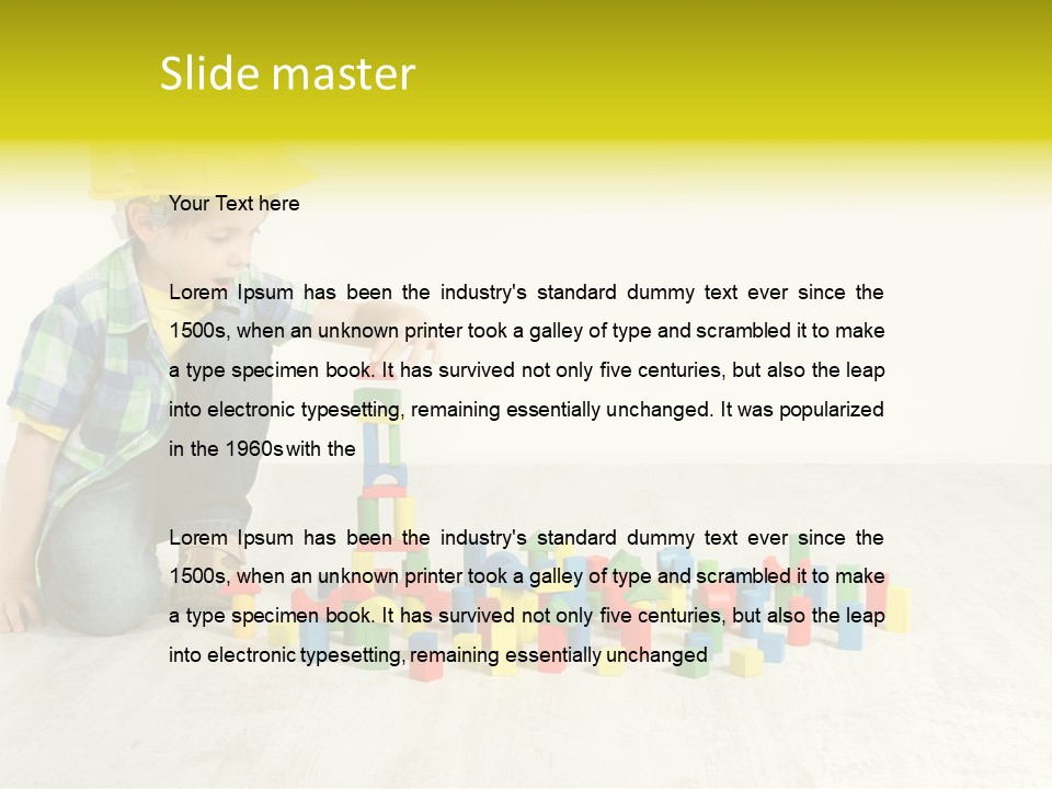 Cubic Multicolor Toy PowerPoint Template