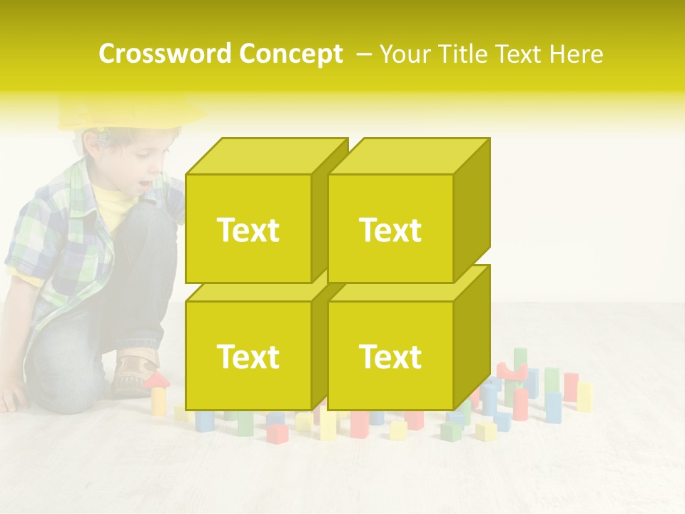 Cubic Multicolor Toy PowerPoint Template