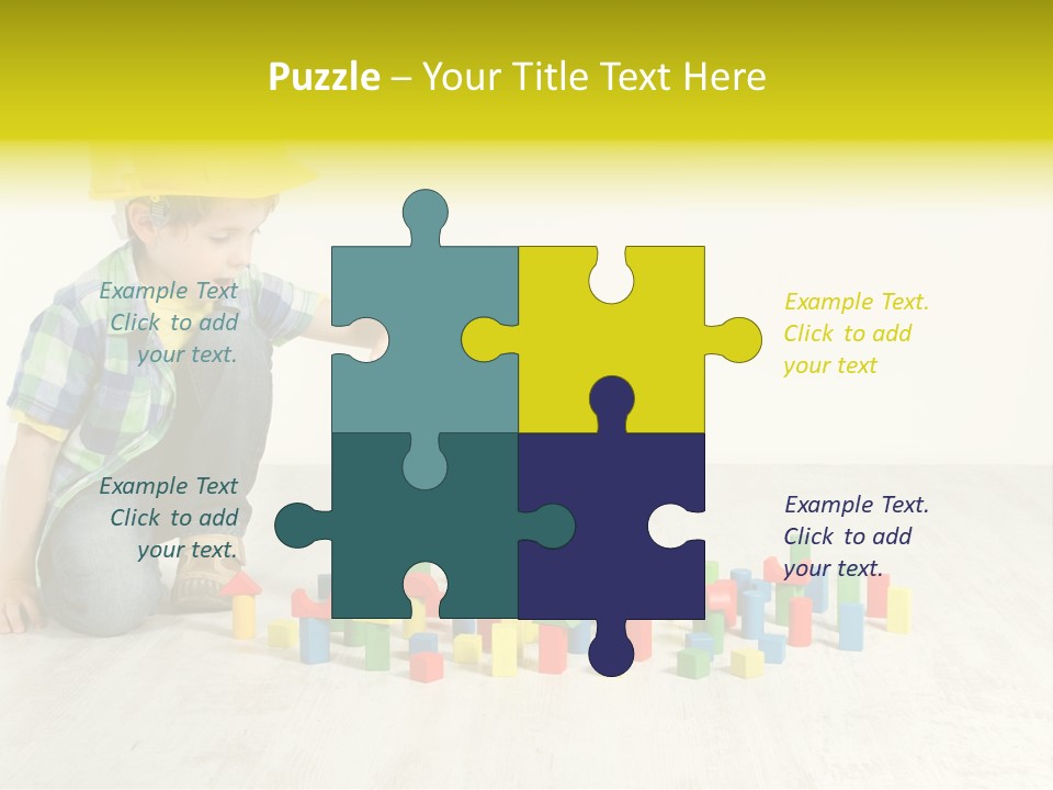 Cubic Multicolor Toy PowerPoint Template