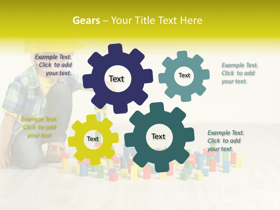 Cubic Multicolor Toy PowerPoint Template