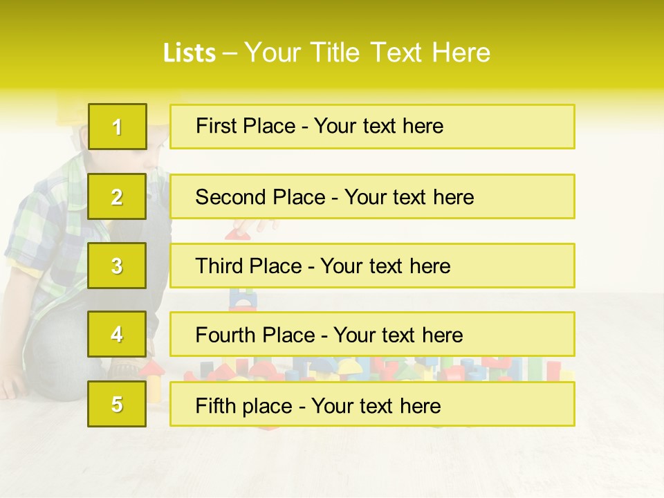 Cubic Multicolor Toy PowerPoint Template