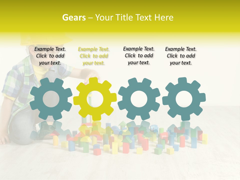 Cubic Multicolor Toy PowerPoint Template