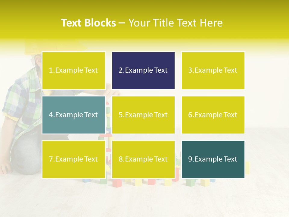 Cubic Multicolor Toy PowerPoint Template