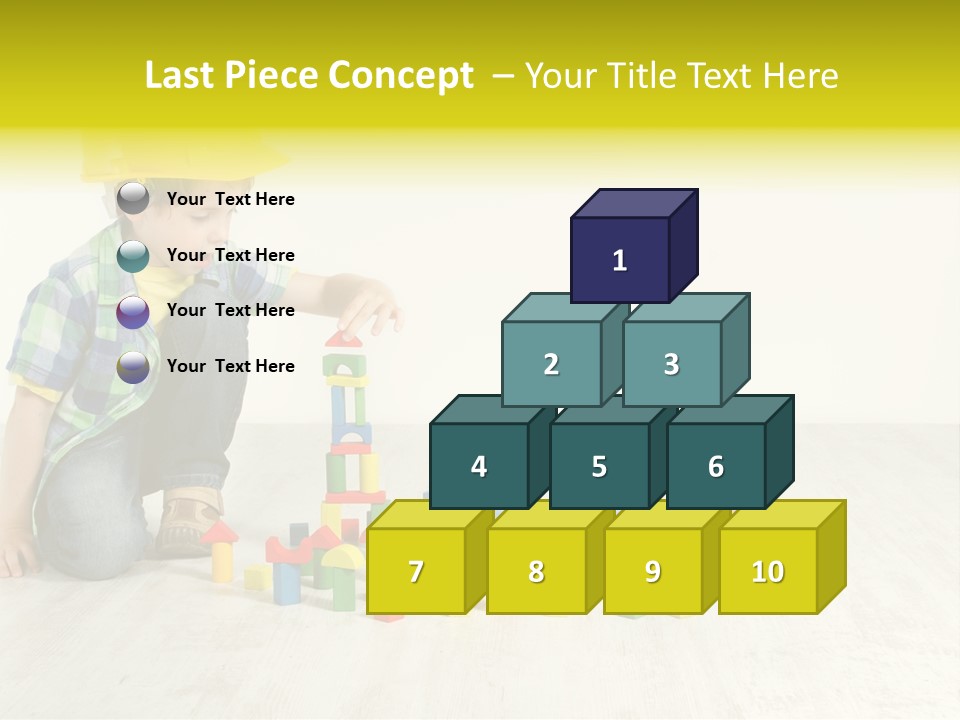Cubic Multicolor Toy PowerPoint Template