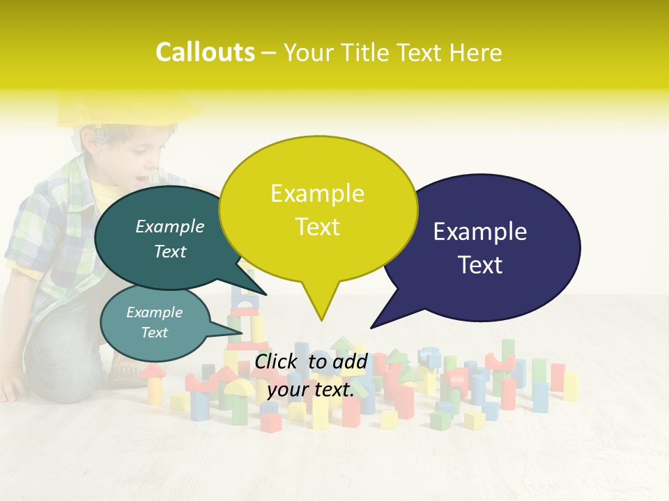Cubic Multicolor Toy PowerPoint Template
