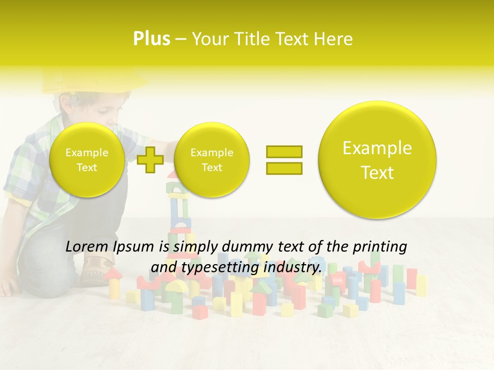 Cubic Multicolor Toy PowerPoint Template