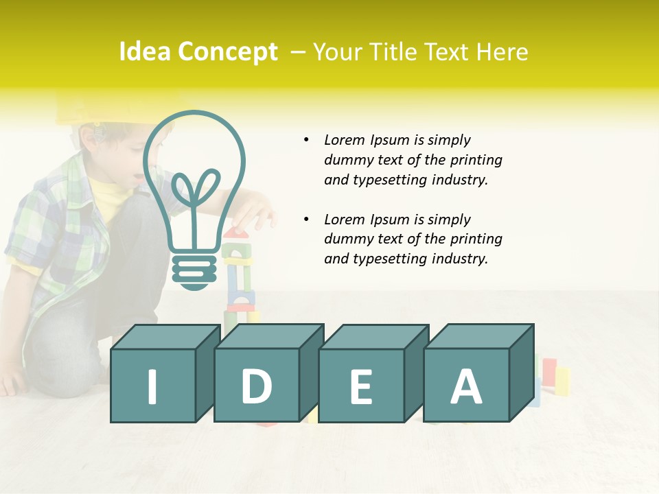 Cubic Multicolor Toy PowerPoint Template