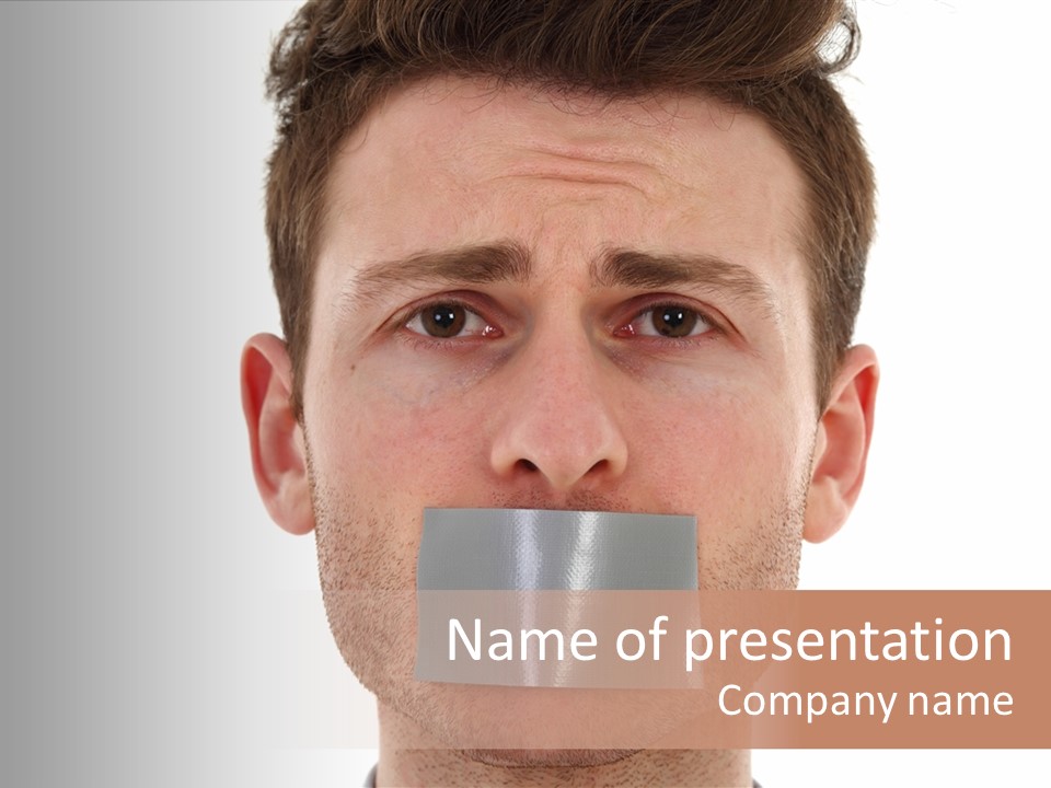 Silent Secrecy Help PowerPoint Template