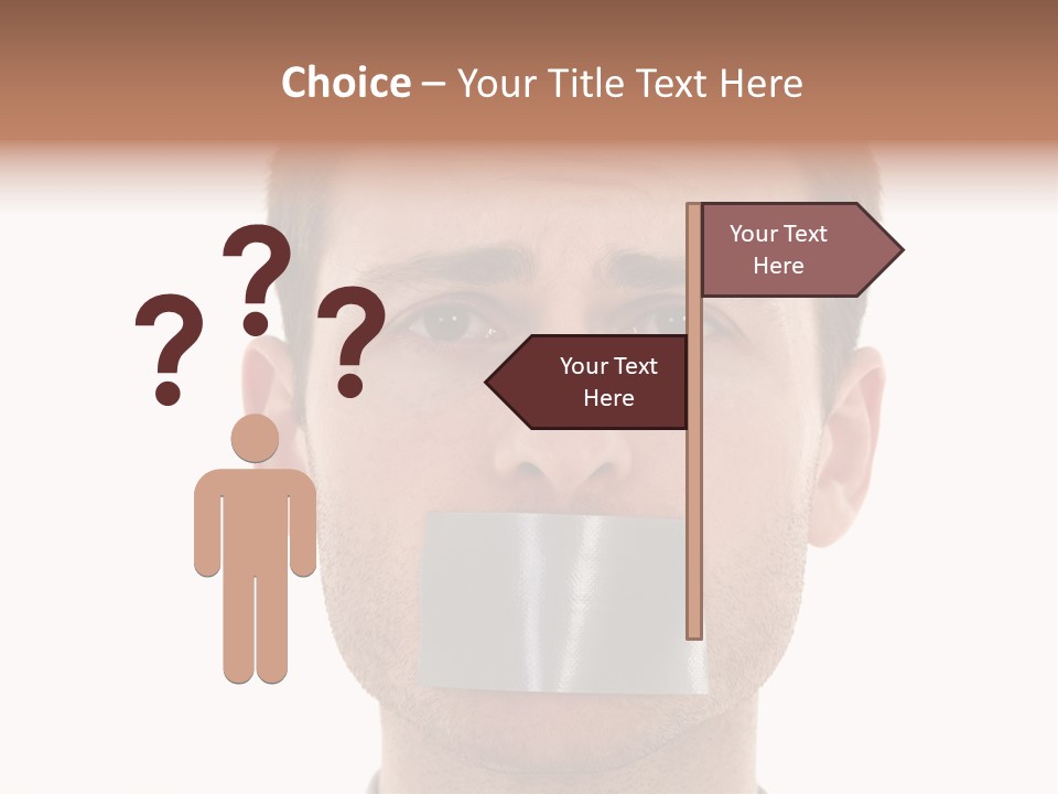 Silent Secrecy Help PowerPoint Template