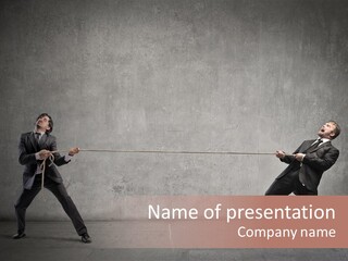 Tug Of War Shout Tug PowerPoint Template