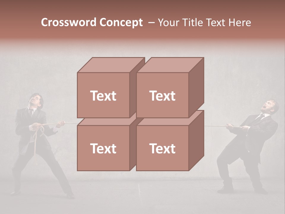 Tug Of War Shout Tug PowerPoint Template