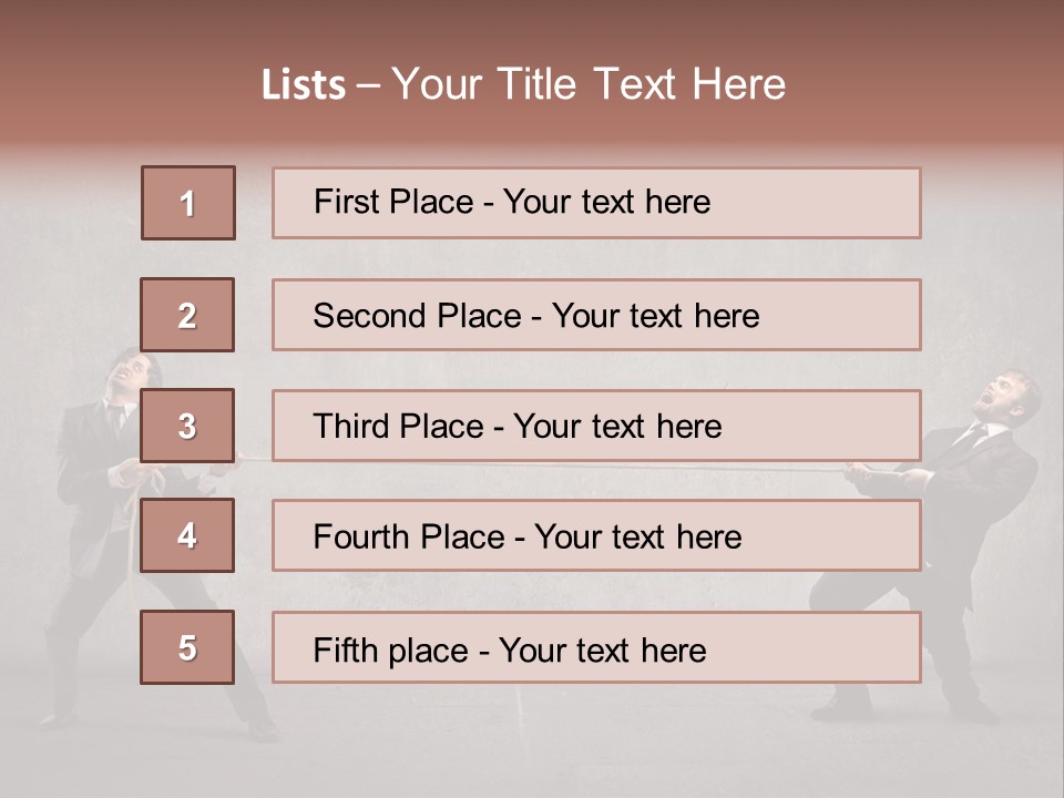 Tug Of War Shout Tug PowerPoint Template