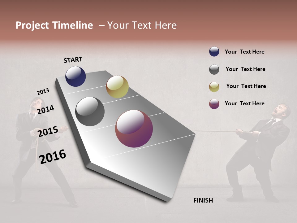 Tug Of War Shout Tug PowerPoint Template