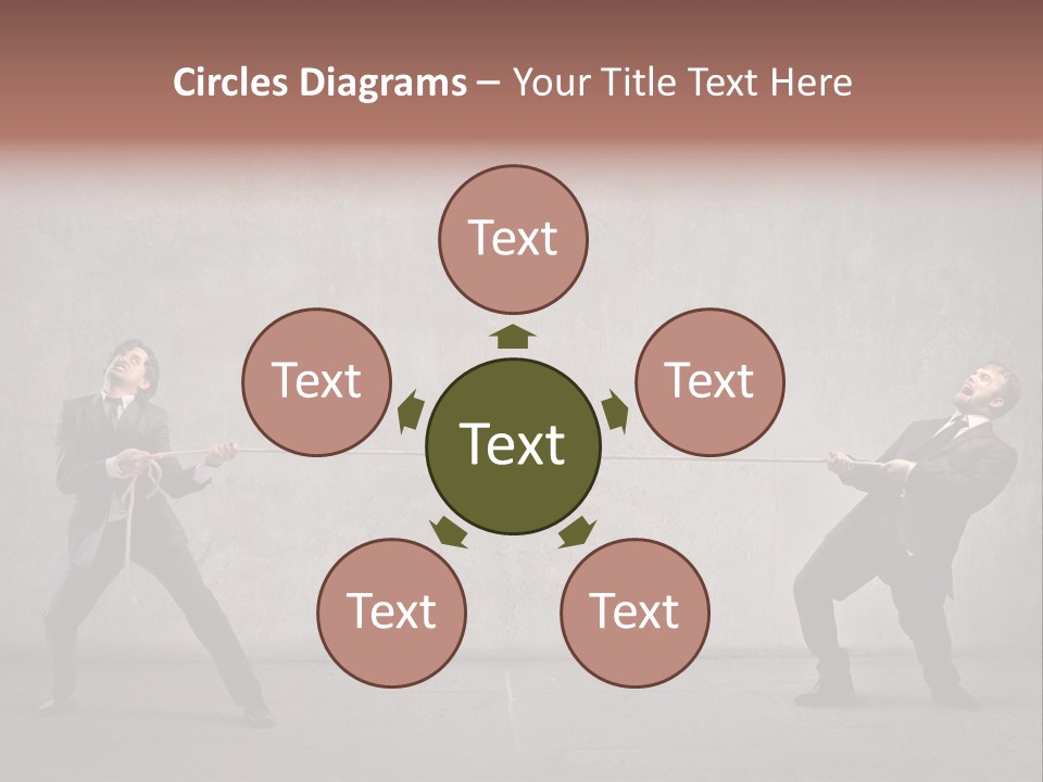 Tug Of War Shout Tug PowerPoint Template