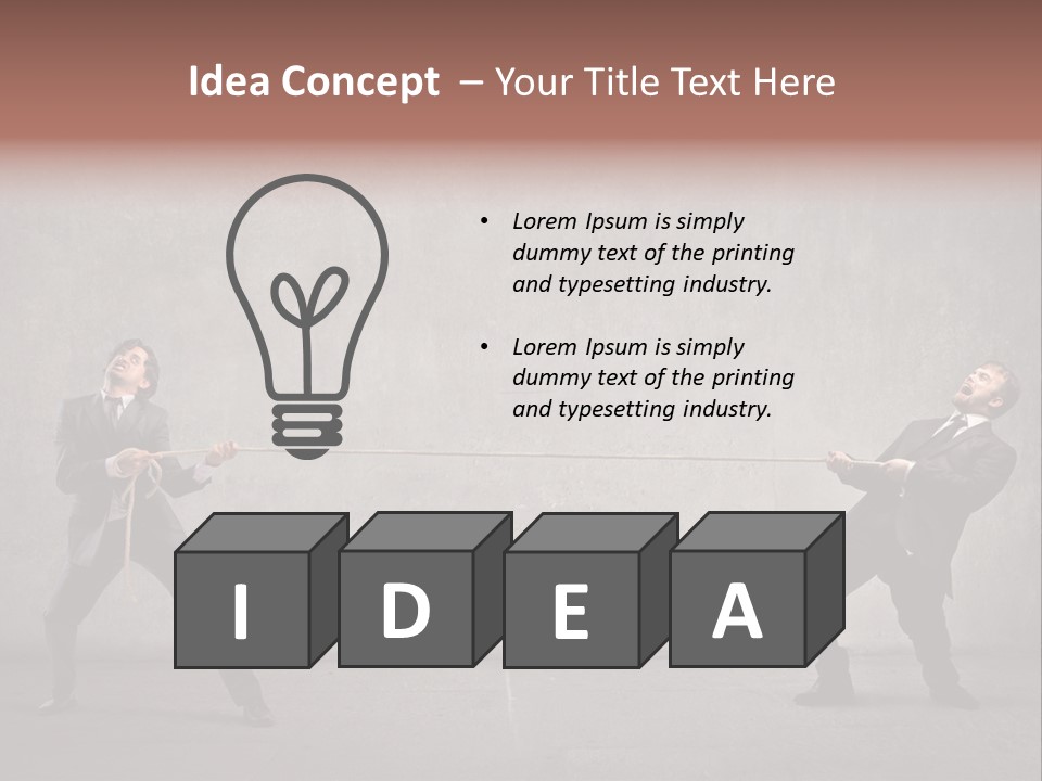 Tug Of War Shout Tug PowerPoint Template