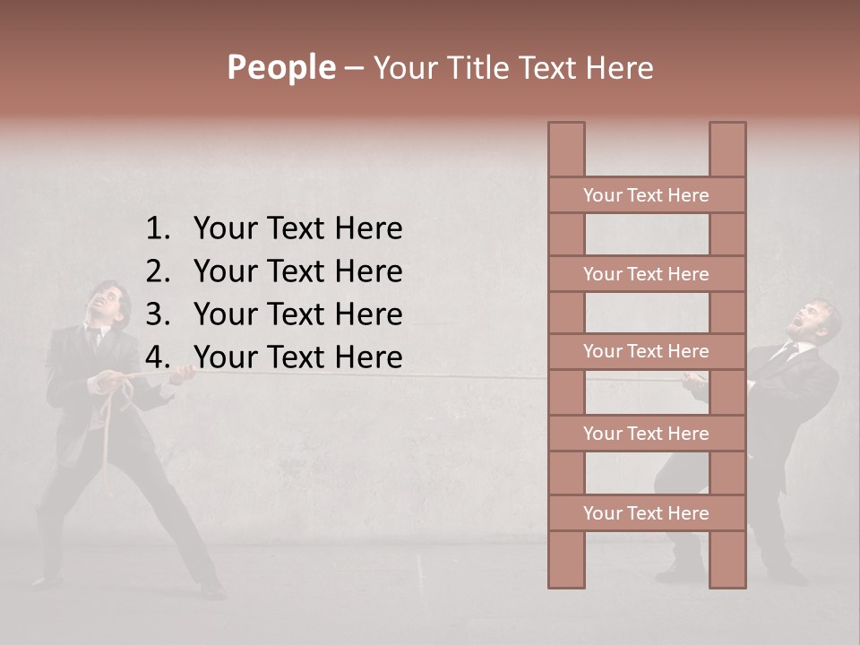 Tug Of War Shout Tug PowerPoint Template