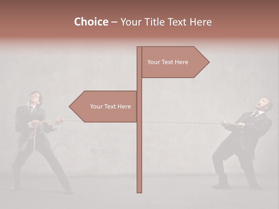 Tug Of War Shout Tug PowerPoint Template