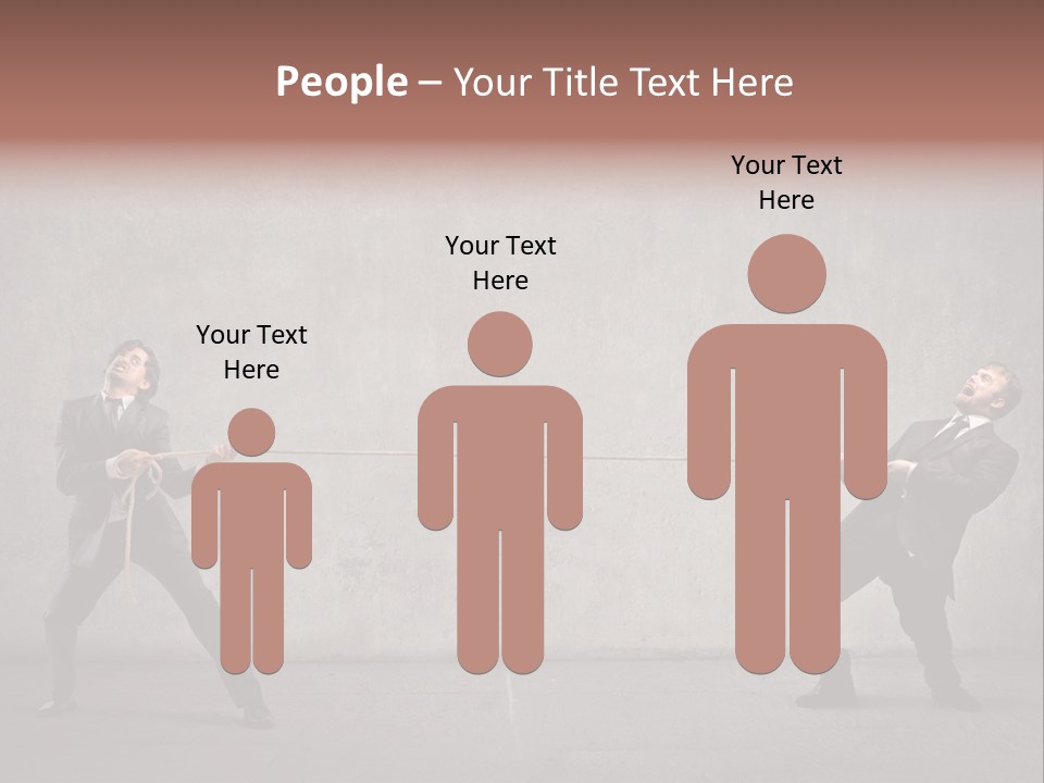 Tug Of War Shout Tug PowerPoint Template