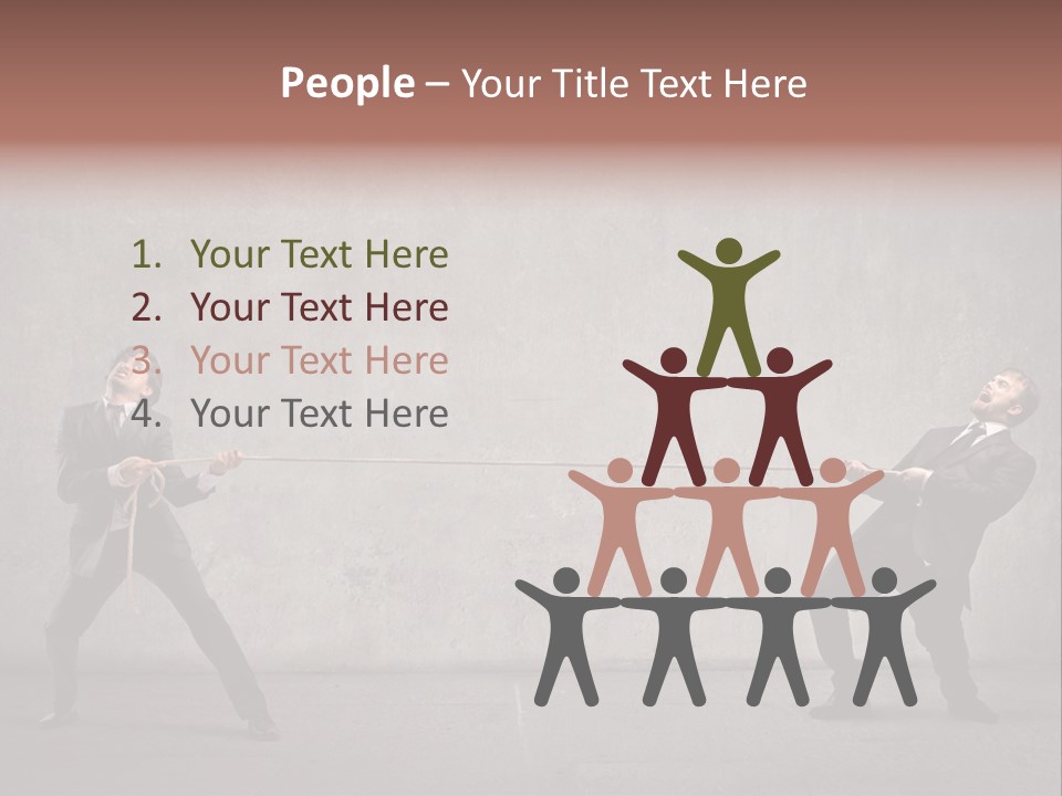 Tug Of War Shout Tug PowerPoint Template