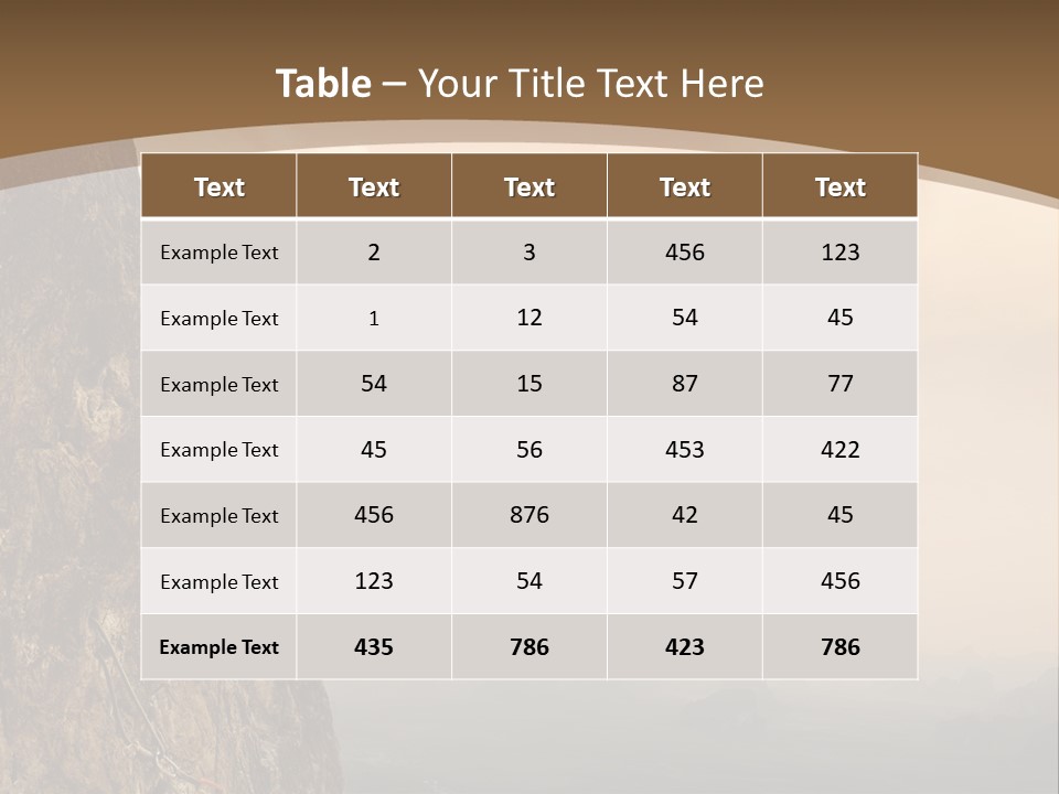 A Man Climbing Up The Side Of A Mountain PowerPoint Template