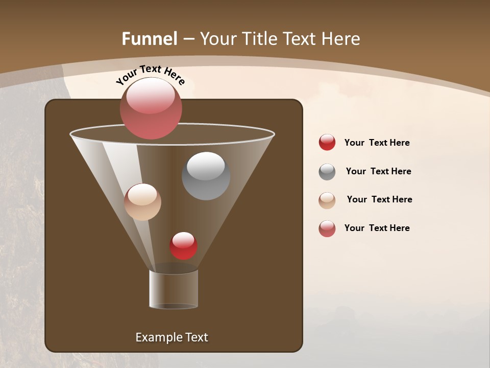 A Man Climbing Up The Side Of A Mountain PowerPoint Template