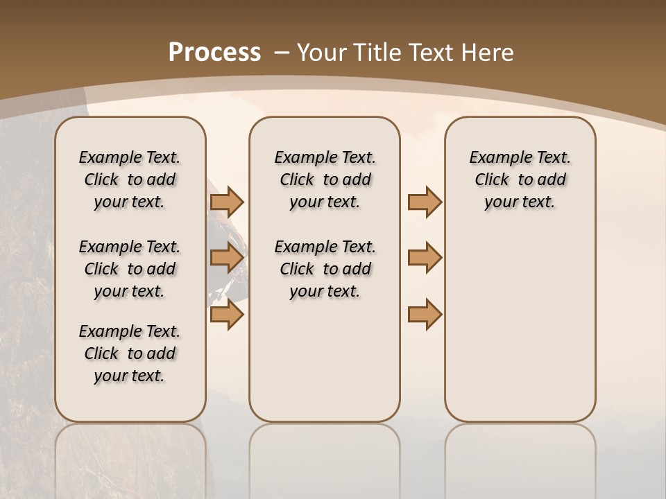 A Man Climbing Up The Side Of A Mountain PowerPoint Template