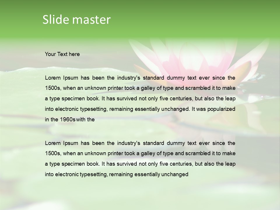 Leaf Aquatic Wallpaper PowerPoint Template