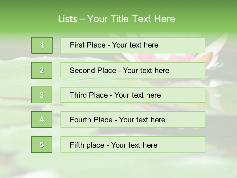 Leaf Aquatic Wallpaper PowerPoint Template