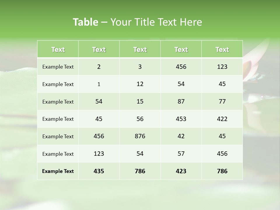 Leaf Aquatic Wallpaper PowerPoint Template