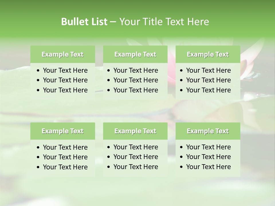 Leaf Aquatic Wallpaper PowerPoint Template