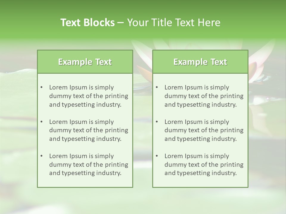 Leaf Aquatic Wallpaper PowerPoint Template